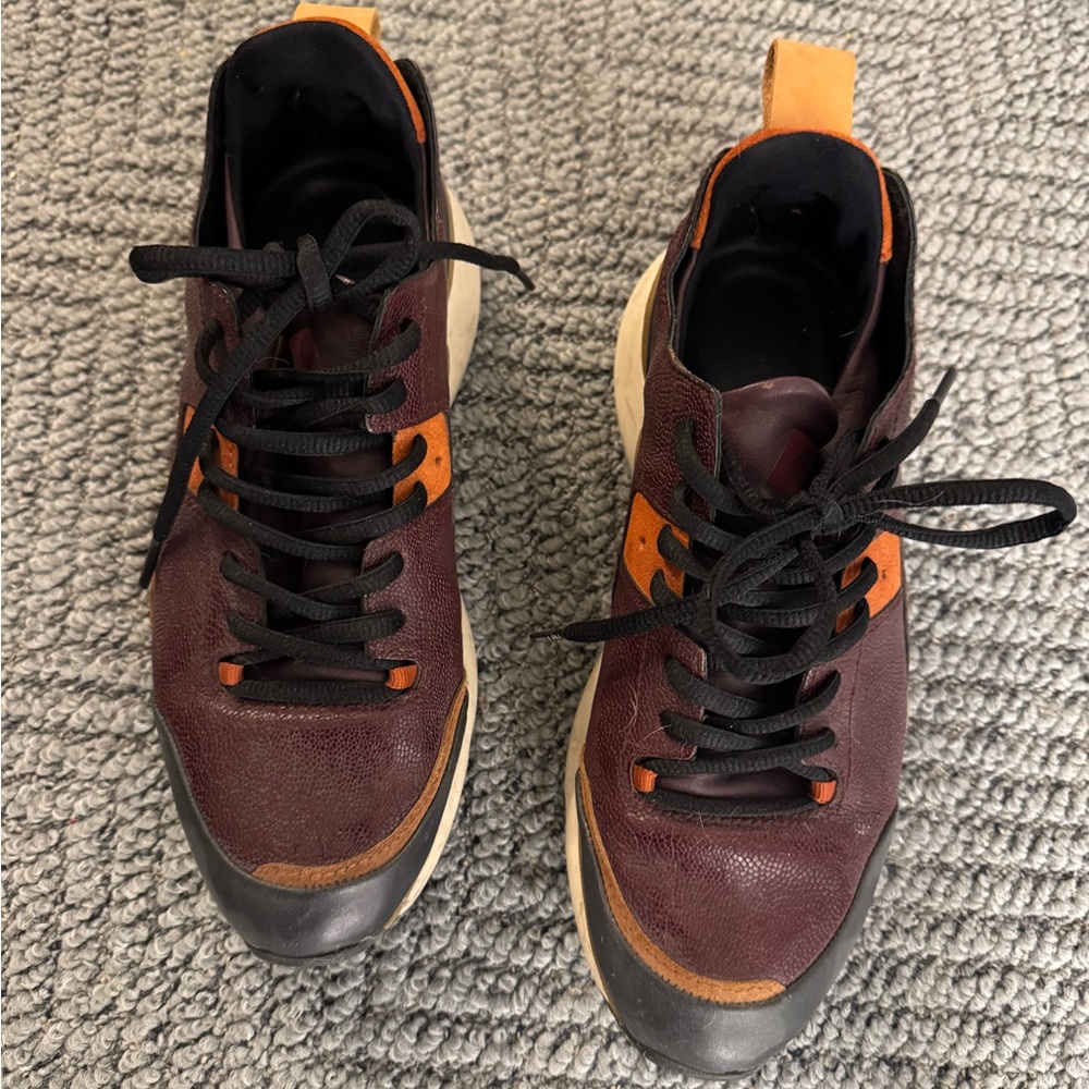 Rag & Bone Manston Runner Sneakers Brown Leather Size 38/8